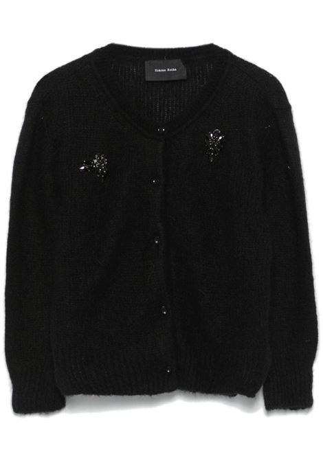 Cardigan con cristalli in nero Simone Rocha - donna